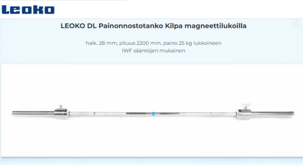 Kilpa painonnostotanko IWF